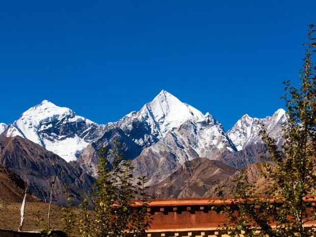 Snow capped mountain in Indo-tibet border, Vyas Valley